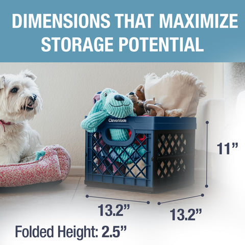 CleverMade crate with interlock to stay aligned when stacked.