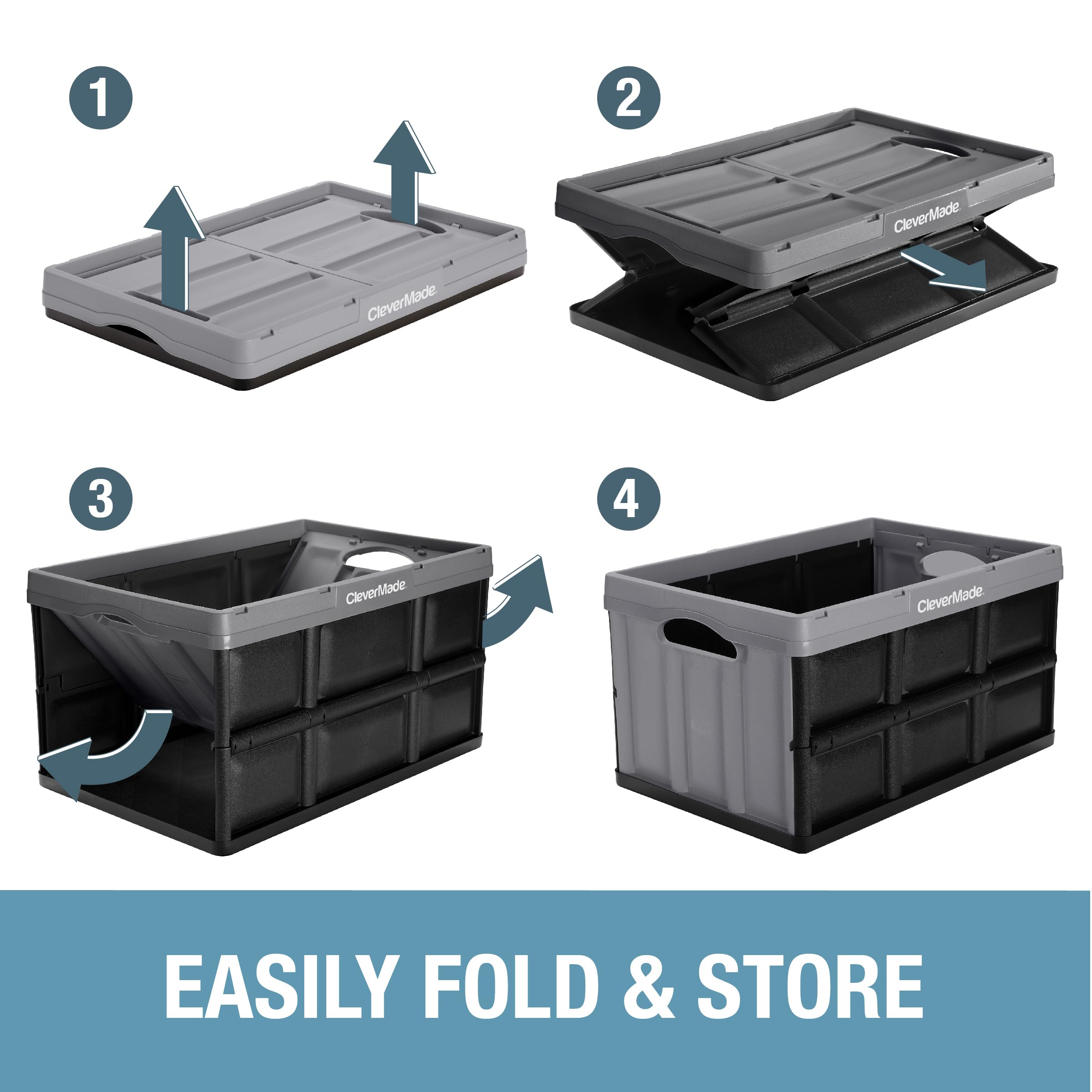 CleverMade trunk organizer bin keeps groceries upright during transport