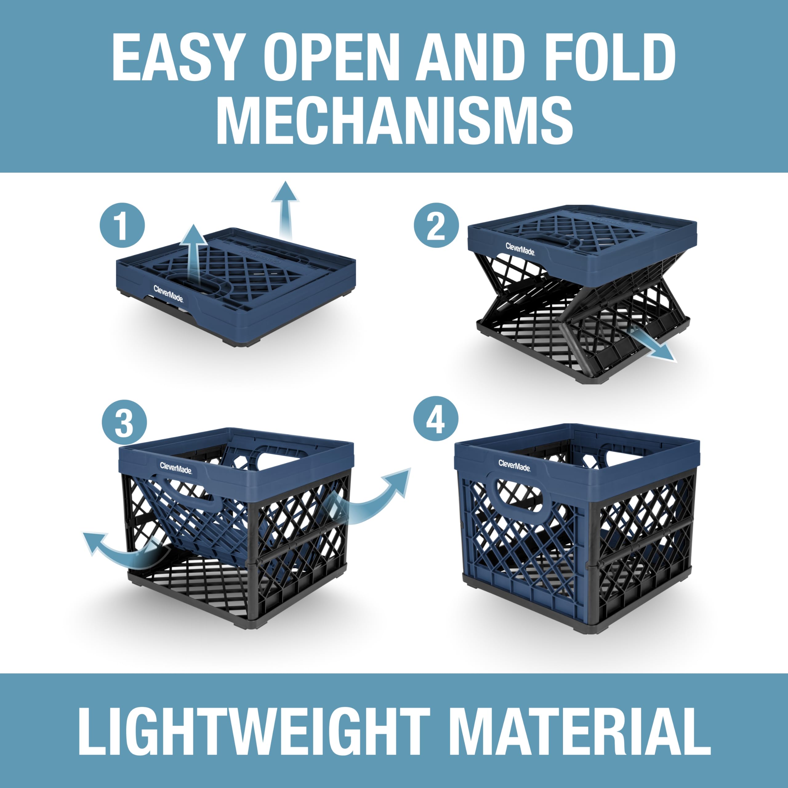 CleverMade lattice design providing ventilation and content visibility.