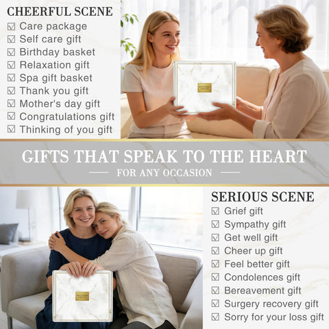 Clexela elegant gift box with knit heart card for thoughtful gifting.