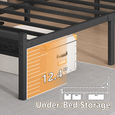CLIBFENG bed frame requires no box spring, simplifying setup.
