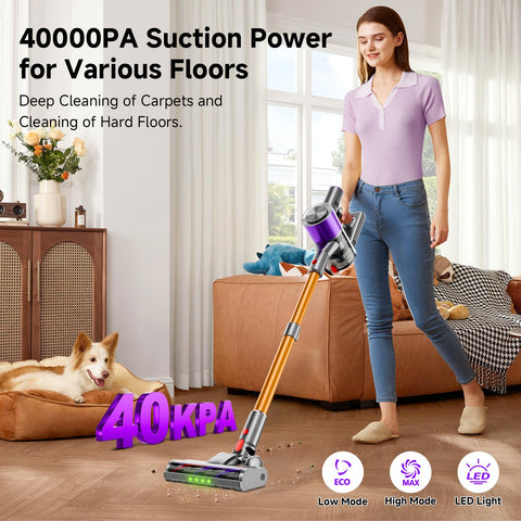 Clinkal vacuum LED headlight illuminates hidden dirt under furniture