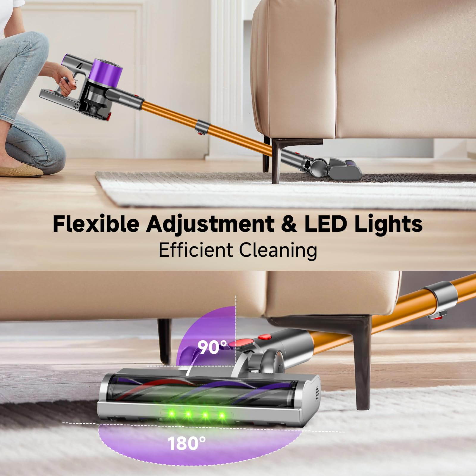 Clinkal lightweight handheld design for quick above-floor cleaning