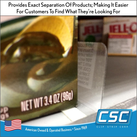 Crystal clear PVC material that showcases products while maintaining order.