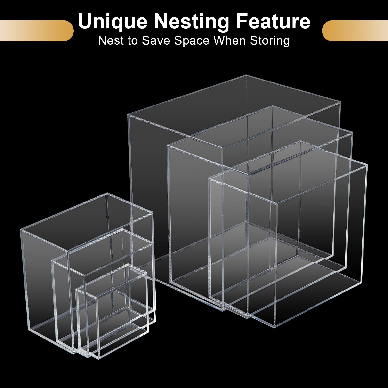 Cliselda 4x4x2 inch acrylic box suitable as compact storage or centerpiece