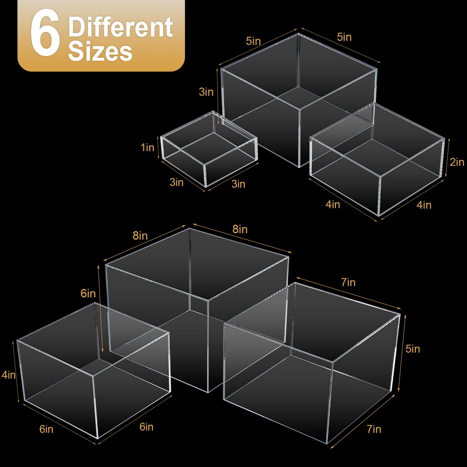 Cliselda 5x5x3 inch display box perfect for cosmetics and small items