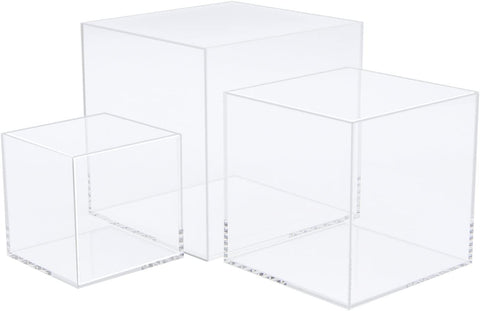 Cliselda cube riser small for compact dessert or jewelry display with clear visibility.