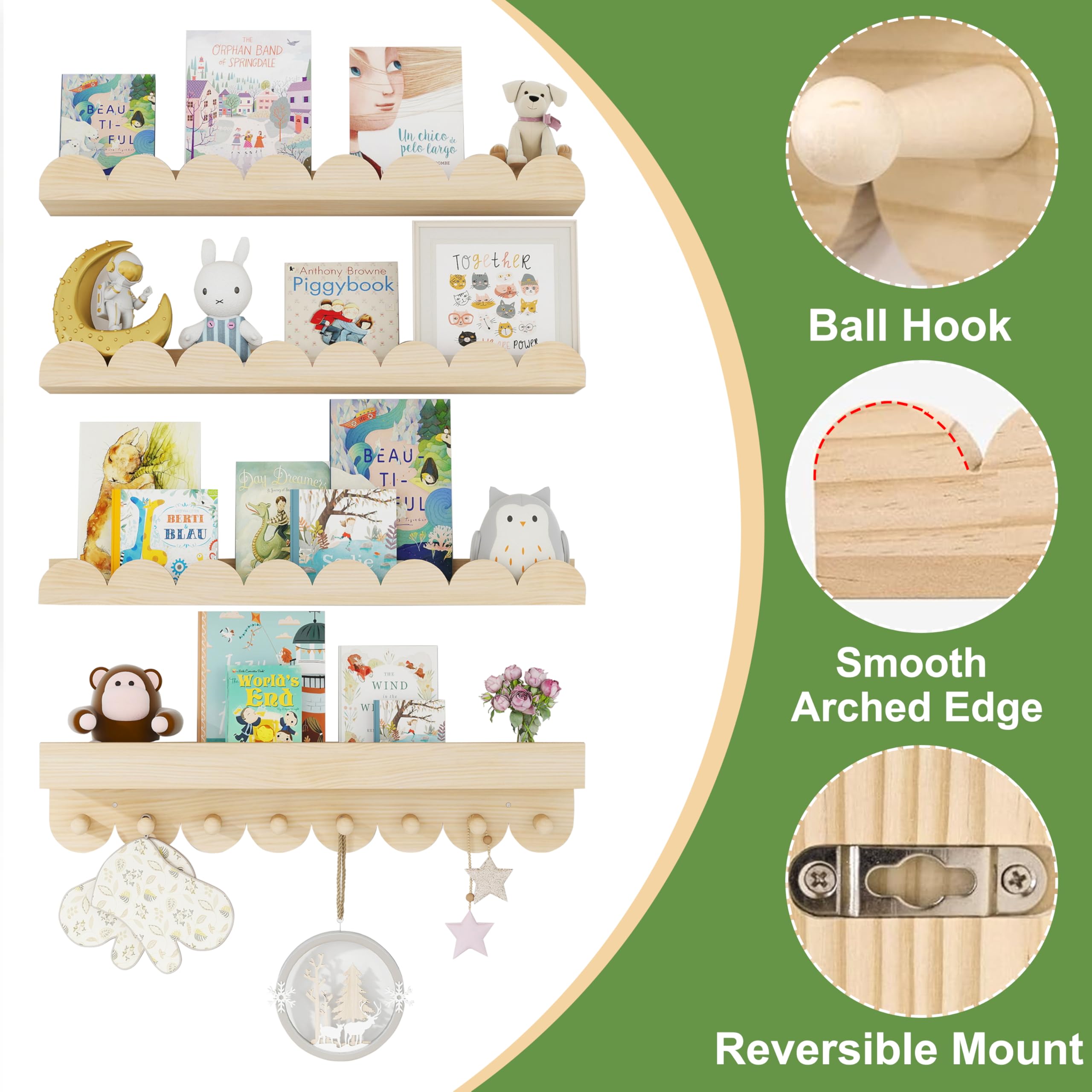 CLLASOU entryway organizer with shelf hooks for keys and umbrellas.