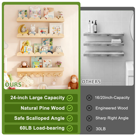 CLLASOU shelves in living room or bathroom as stylish storage.