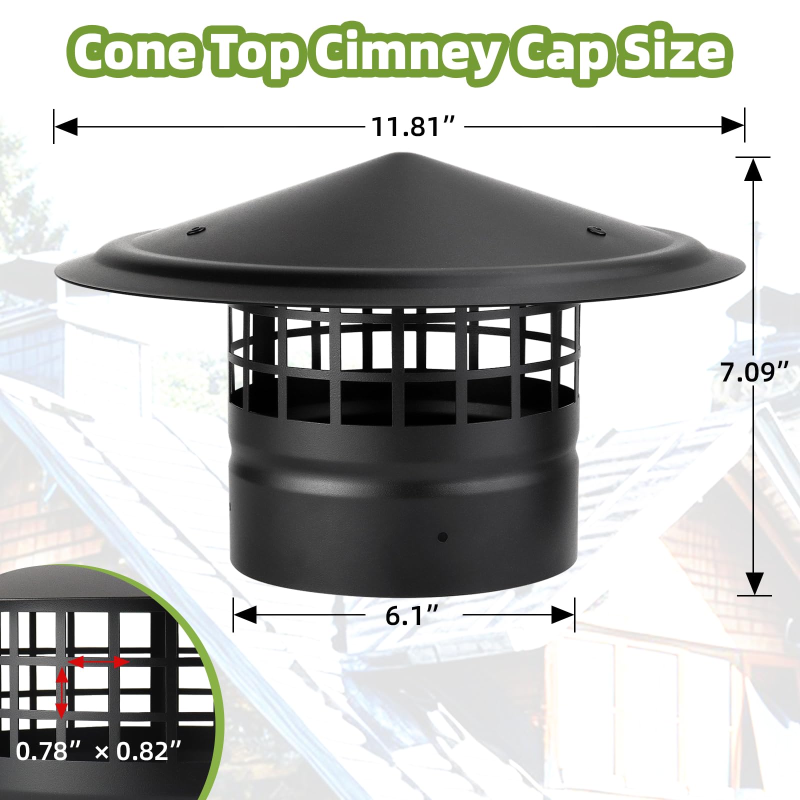 CLLOMAGY installation holes and mounting hardware for chimney cap