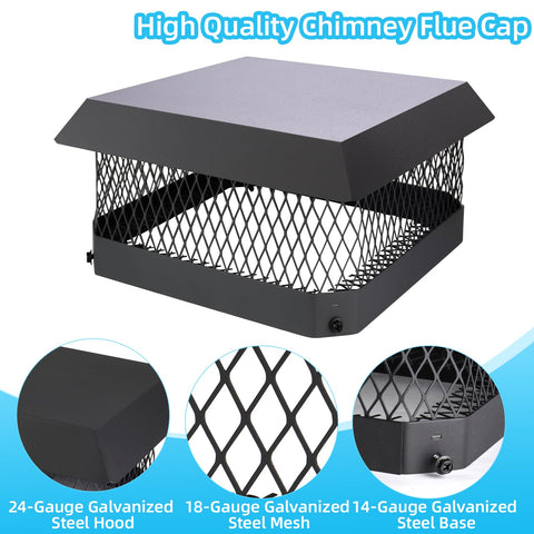 CLLOMAGY chimney cap screen mesh keeps pests out while enhancing ventilation.