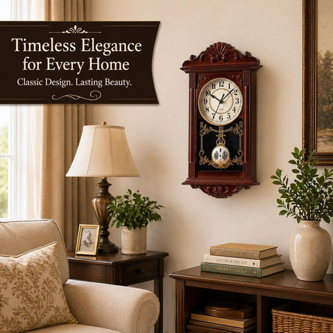 Clockswise silent battery-operated wall clock for quiet spaces