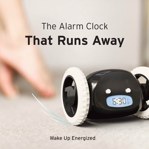 Clocky control buttons close-up for simple wake-up setup.