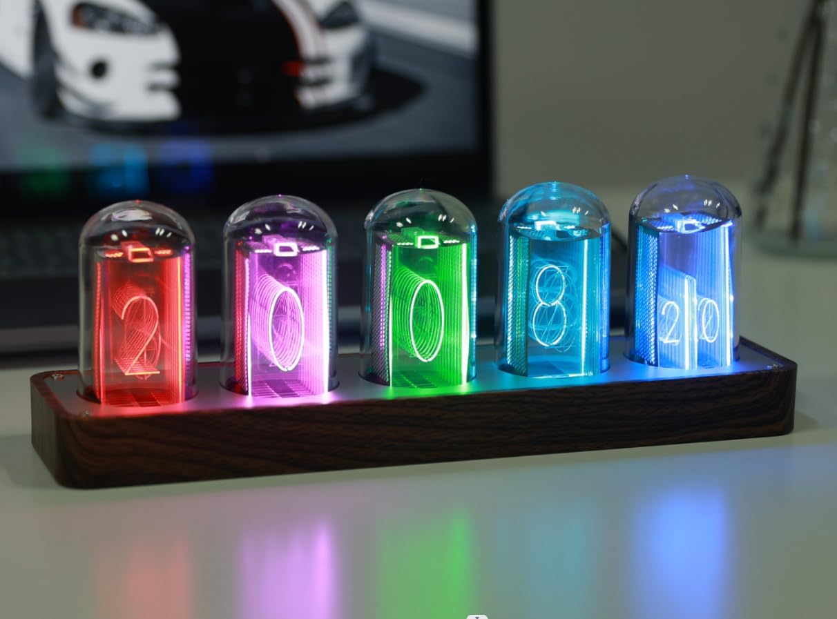 ClocTeck Nixie Tube Clock in 12/24h mode for clear time