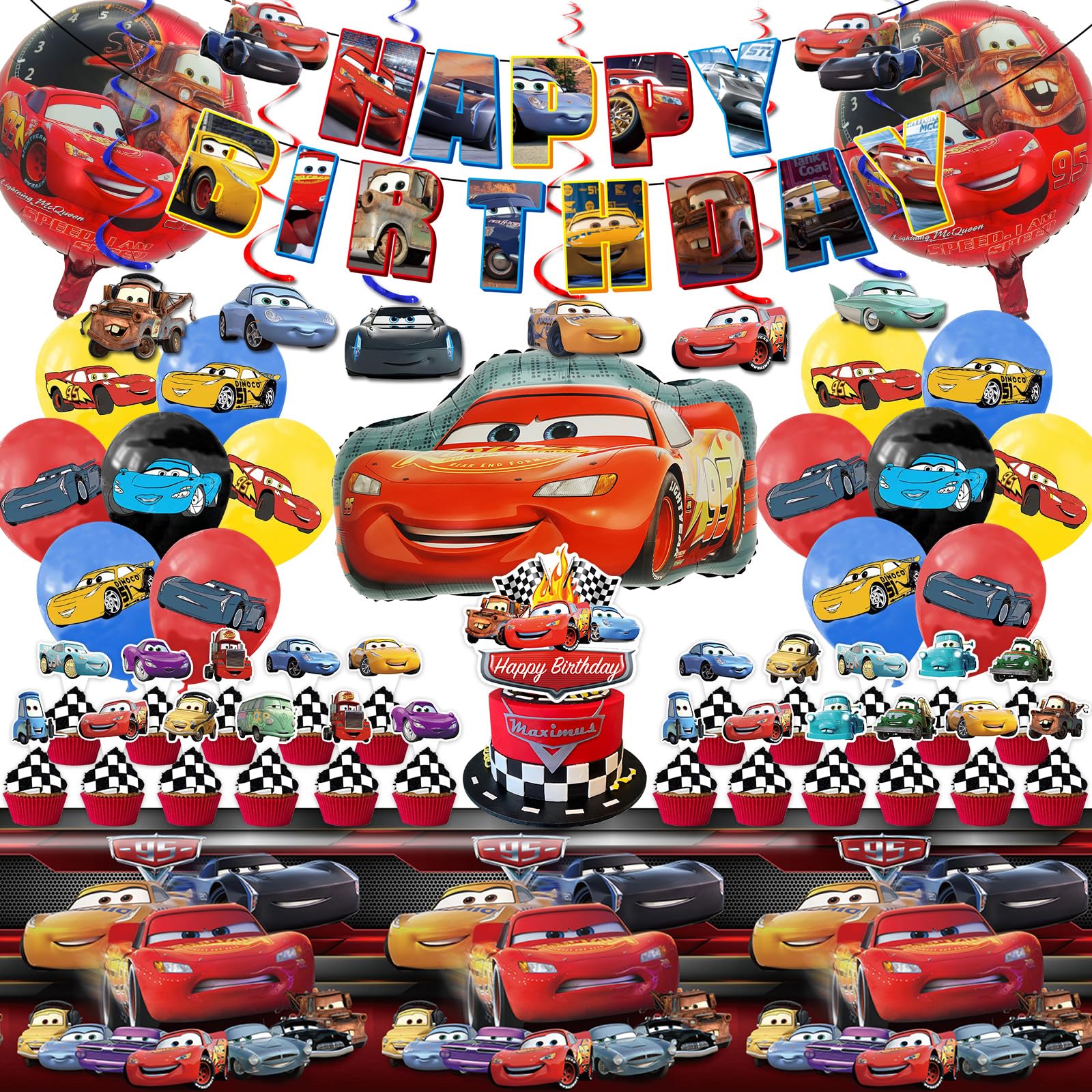 Cloira Cars banner provides a vibrant backdrop for memorable party photos