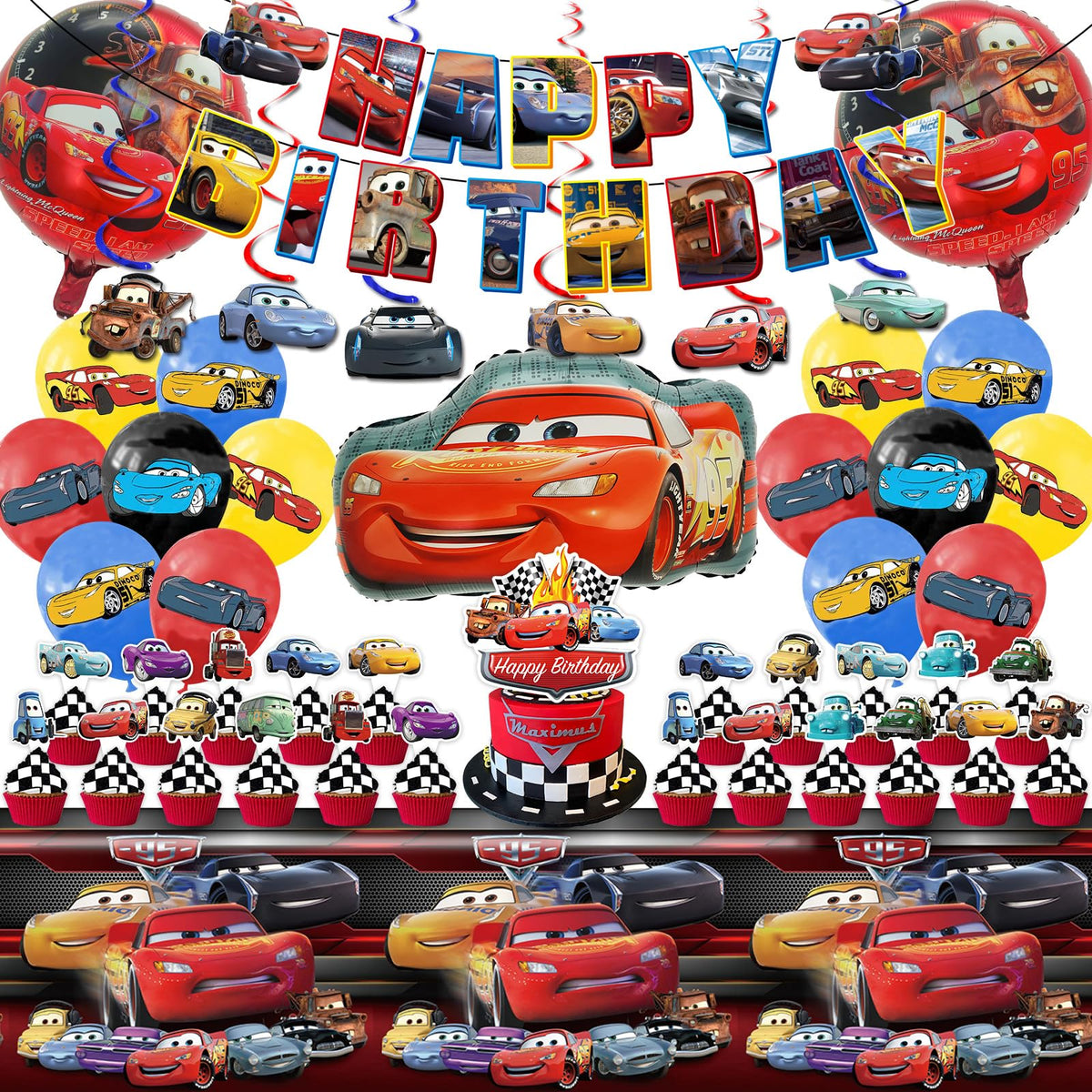 Cloira Cars banner provides a vibrant backdrop for memorable party photos