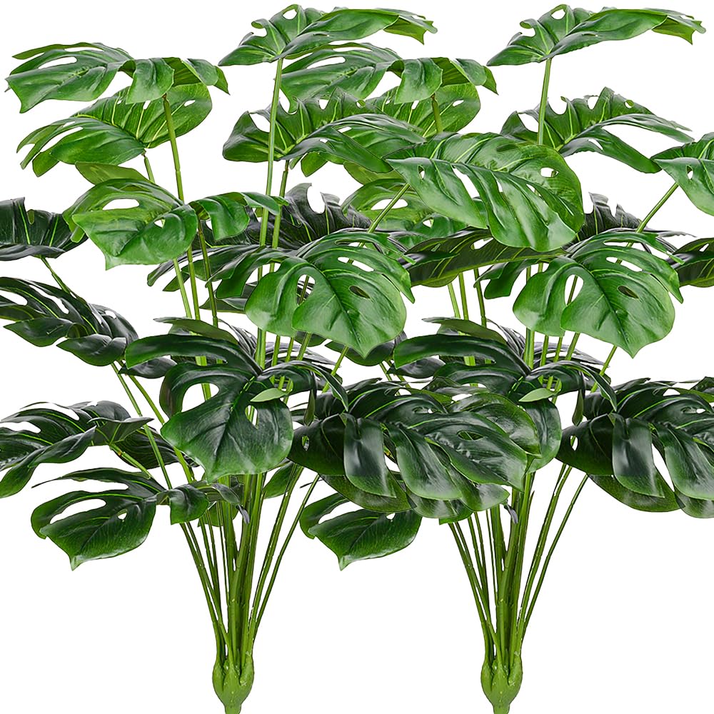 CLONG artificial monstera leaves for outdoor use with UV resistance and fade-free color