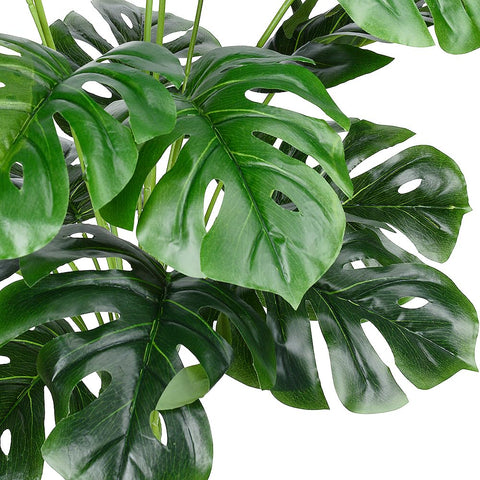 CLONG monstera leaves on a porch display for vibrant maintenance-free decor