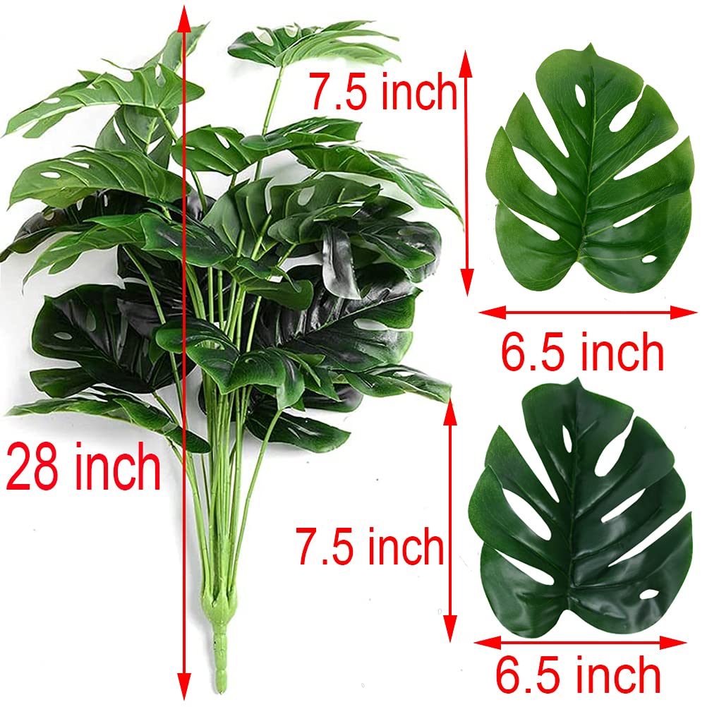 CLONG monstera leaves seven-point-five-inch-wide blades with durable support