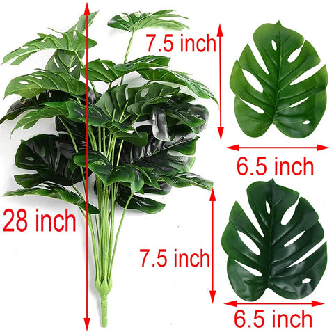 CLONG monstera leaves seven-point-five-inch-wide blades with durable support