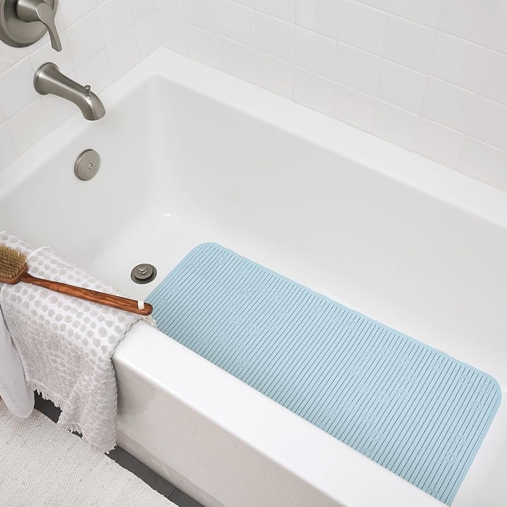 Clorox Duck Brand bath mat with suction cups keeps it firmly in place