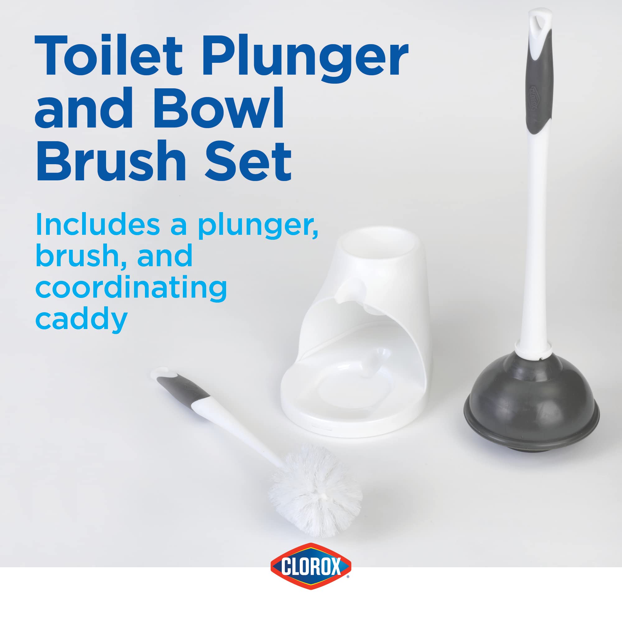 Clorox heavy-duty plunger with flange cup and ergonomic handle for clog clearance