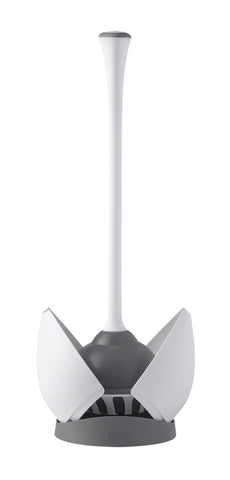 Clorox hideaway caddy opens automatically for fast access when the plunger is removed.