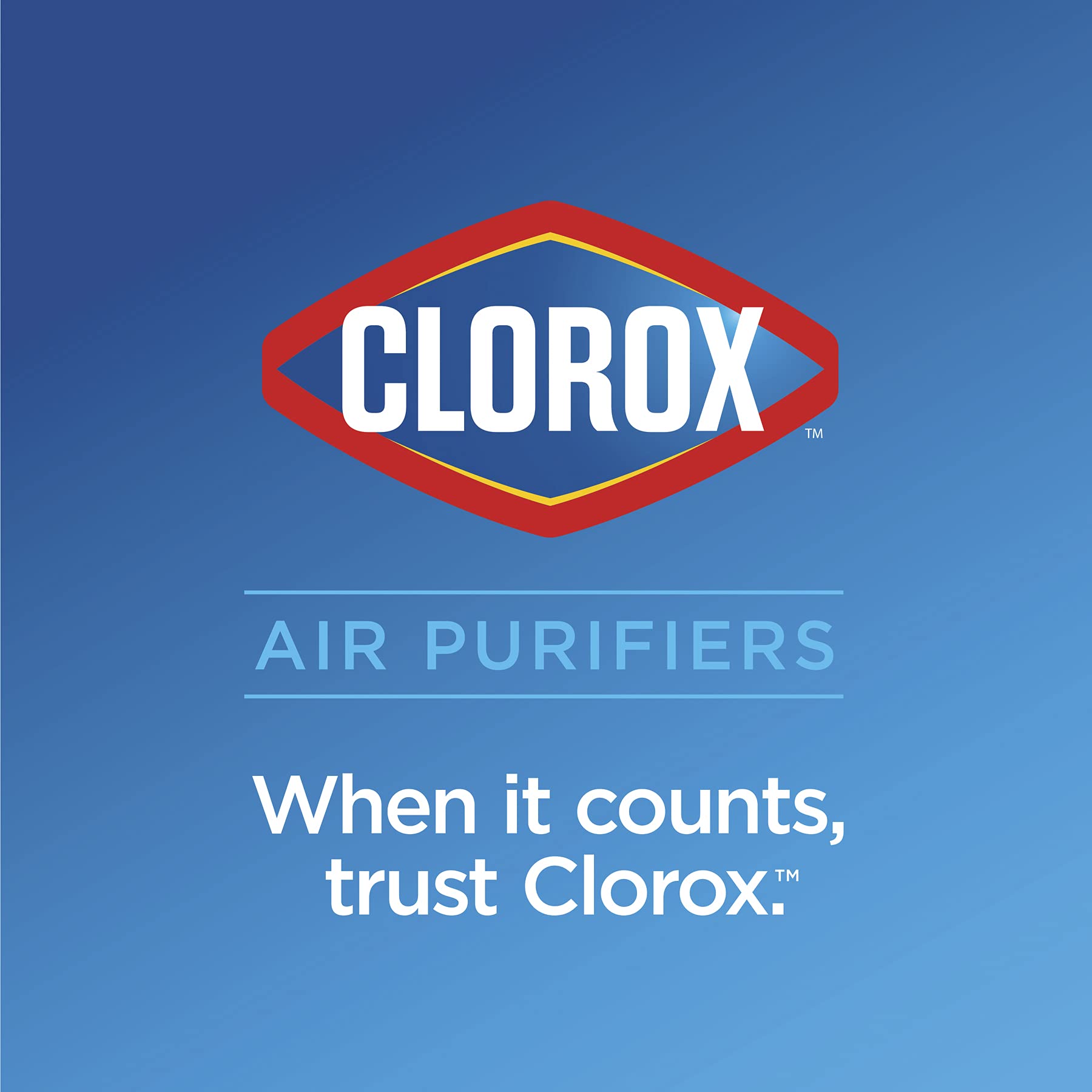 Clorox purifier life-indicator alerts when filter needs replacement.
