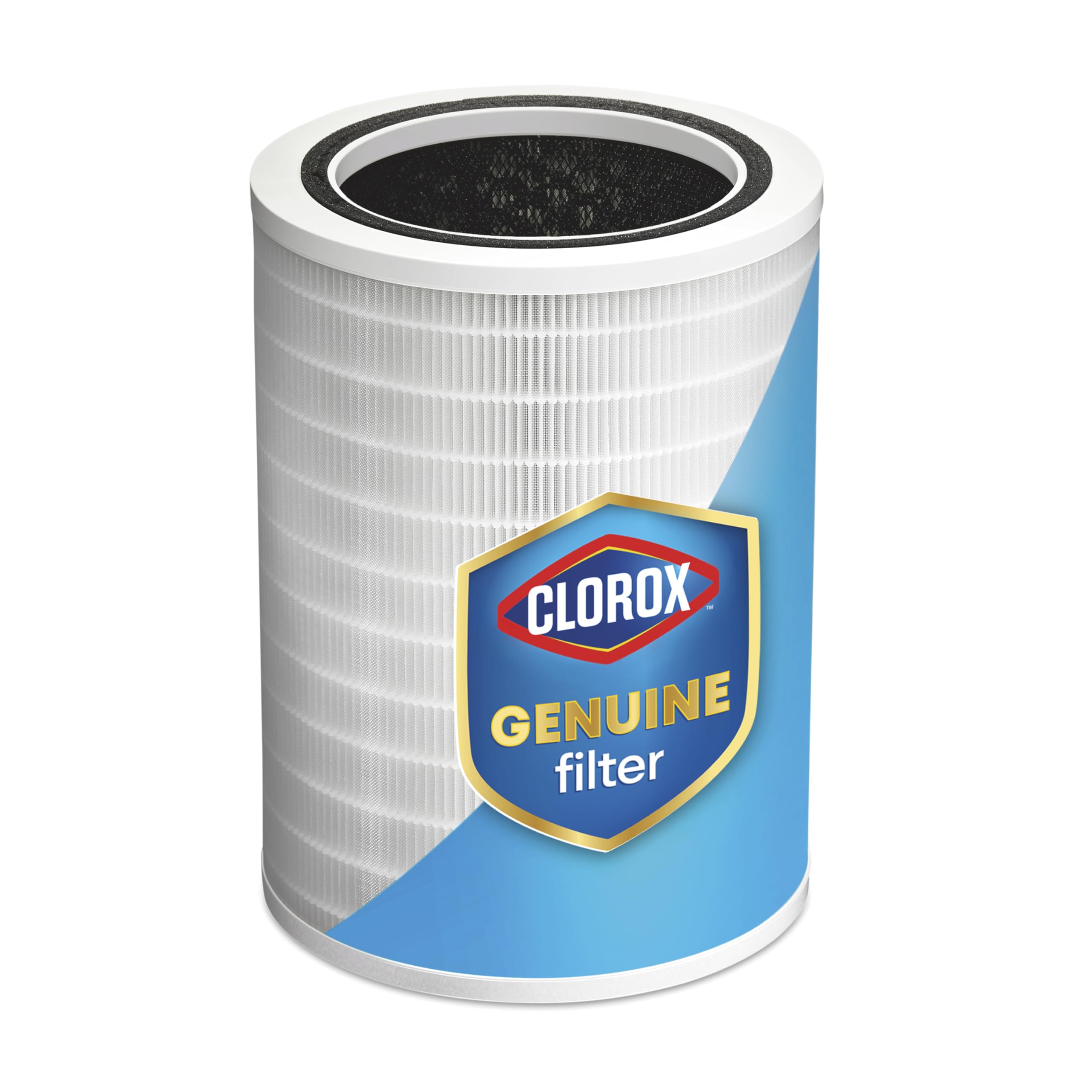 Clorox Large Room HEPA filter, front view, boosts capture of fine particles.