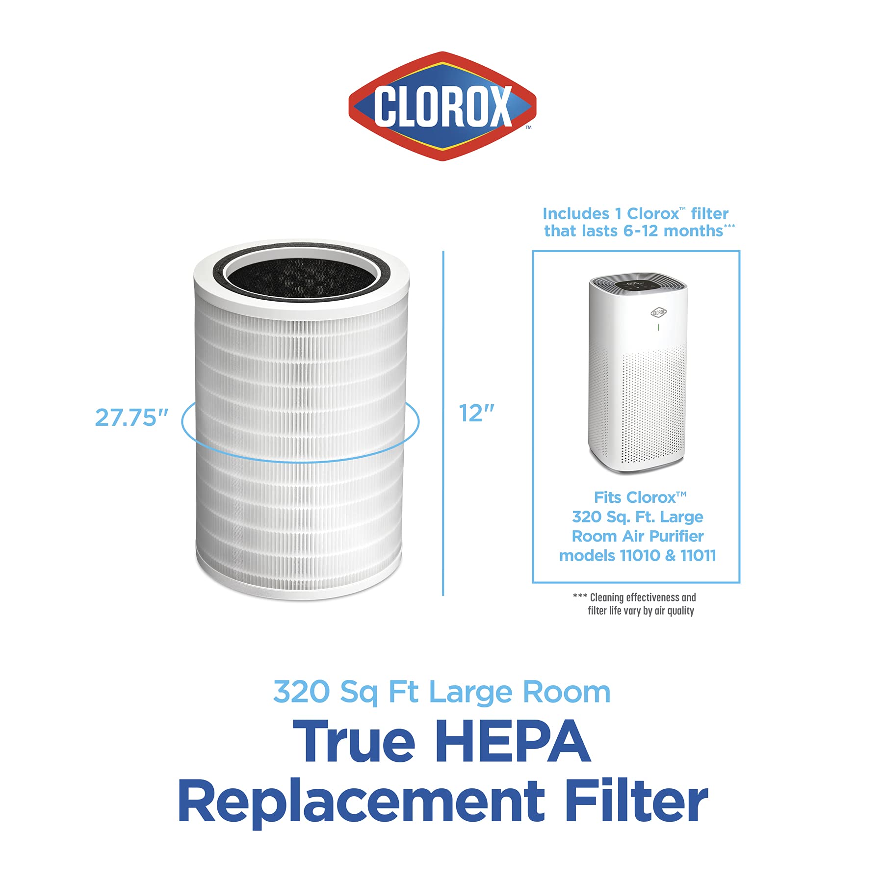 Clorox easy-install replacement filter for quick maintenance.