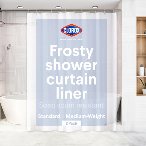 Clorox Frosty shower liner for privacy and style