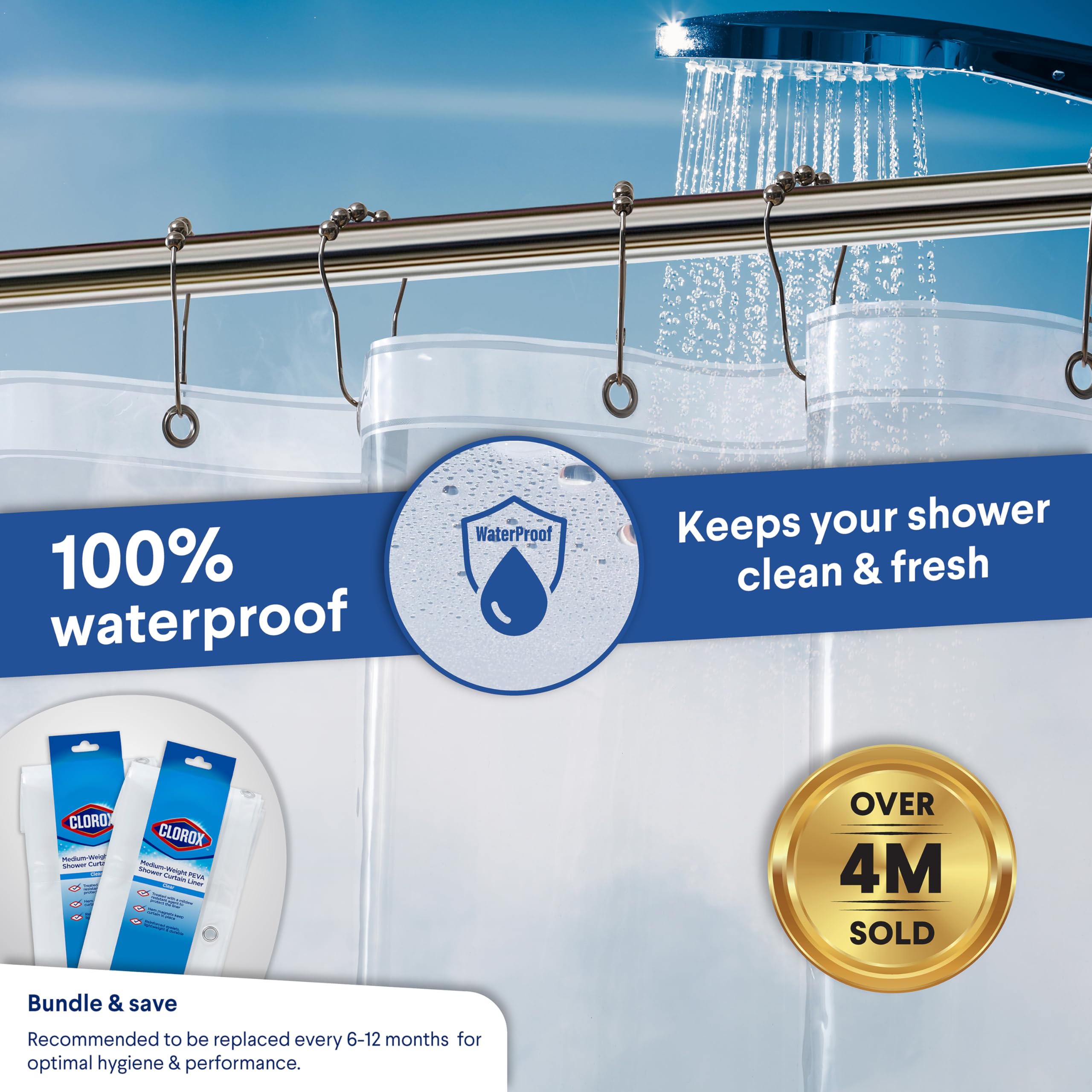 Clorox 6g PEVA liner offers durable waterproof protection