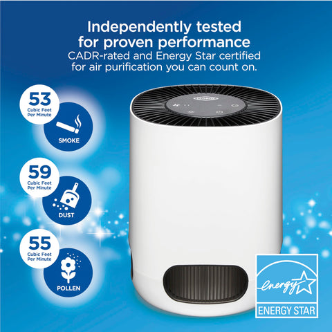 Clorox Tabletop Air Purifier easy maintenance with replaceable filter.