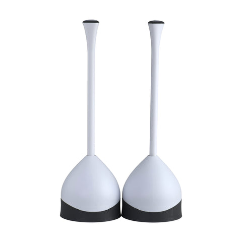Clorox toilet plunger with hideaway caddy set keeps essentials accessible for quick unclogging.
