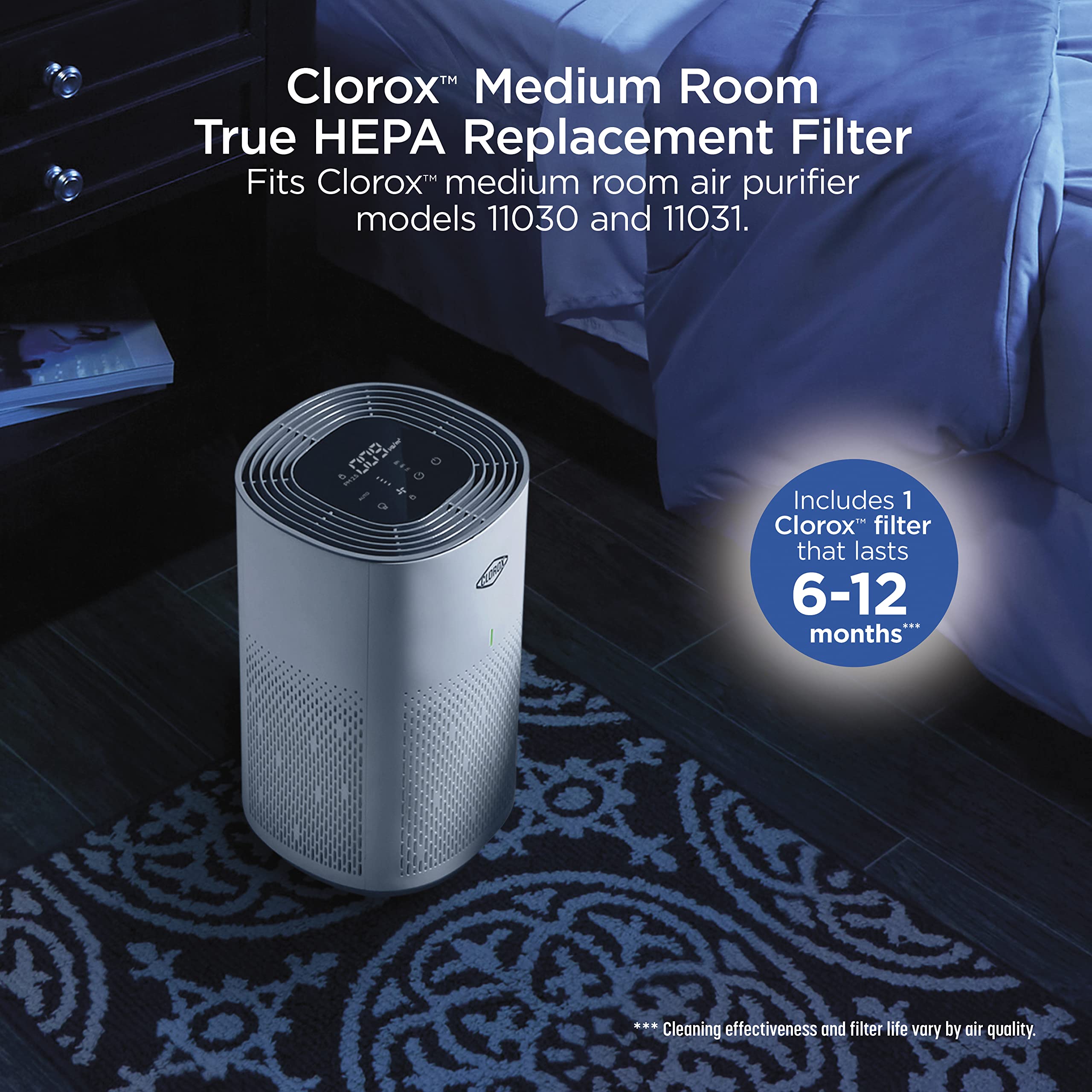 Clorox True HEPA filter compatible with 11030 and 11031 models.