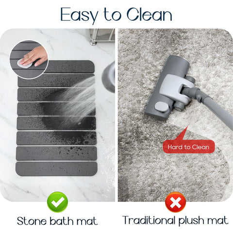 Closefriend durable stone bath mat with long-lasting mineral construction.