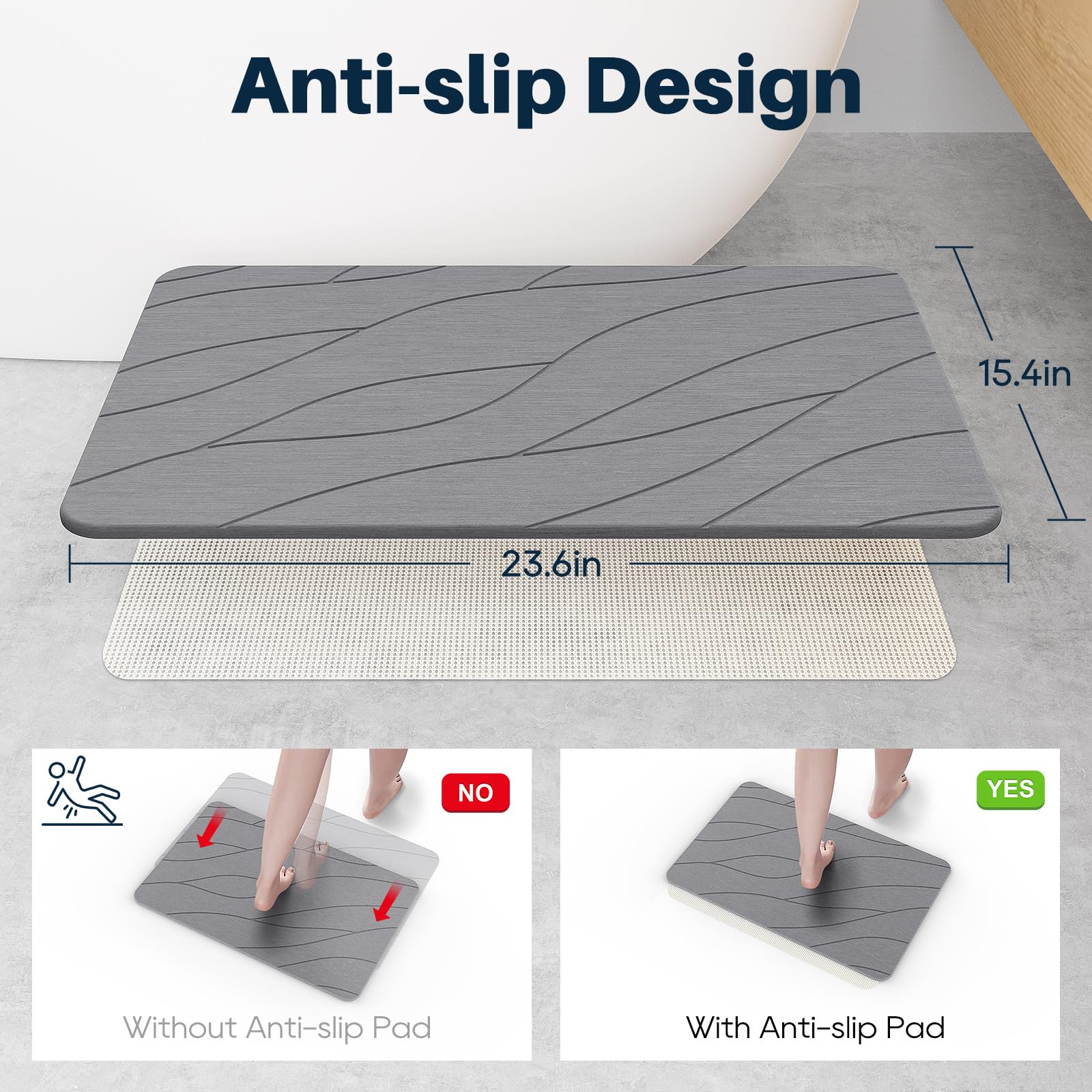 Closefriend stone bath mat demonstrates multi-functional use beyond the bathroom