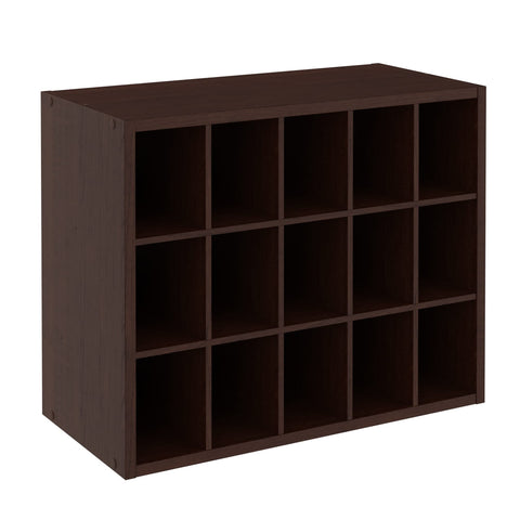ClosetMaid 15 Cube Stackable Shoe Storage keeps adult shoes organized in closets