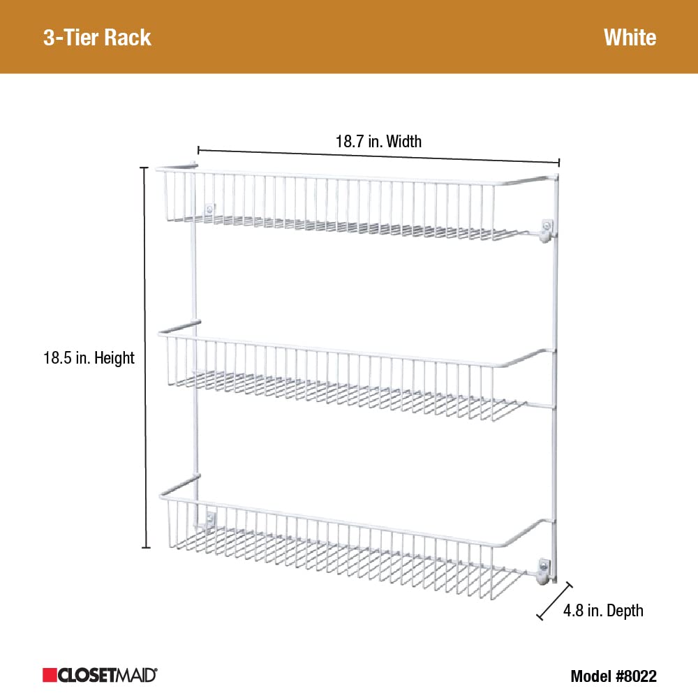 ClosetMaid epoxy-coated steel construction highlights durable build