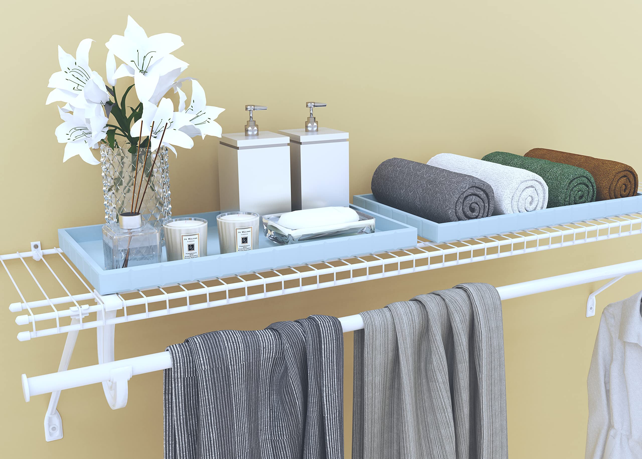 ClosetMaid 5631 ventilated shelf promotes air circulation for clothes.