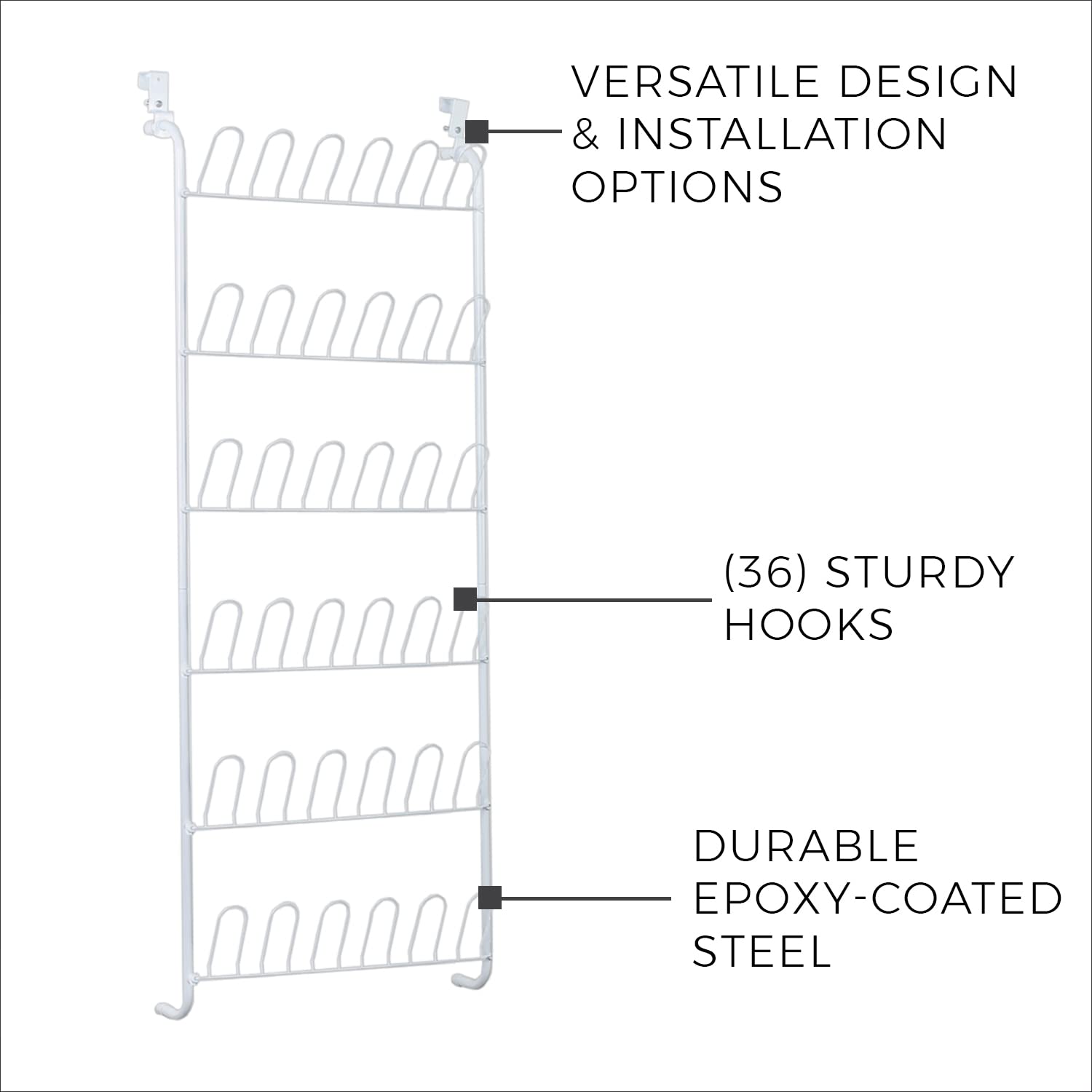ClosetMaid 8040 5-inch depth and 58-inch height in view.