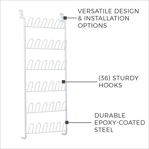 ClosetMaid 8040 5-inch depth and 58-inch height in view.