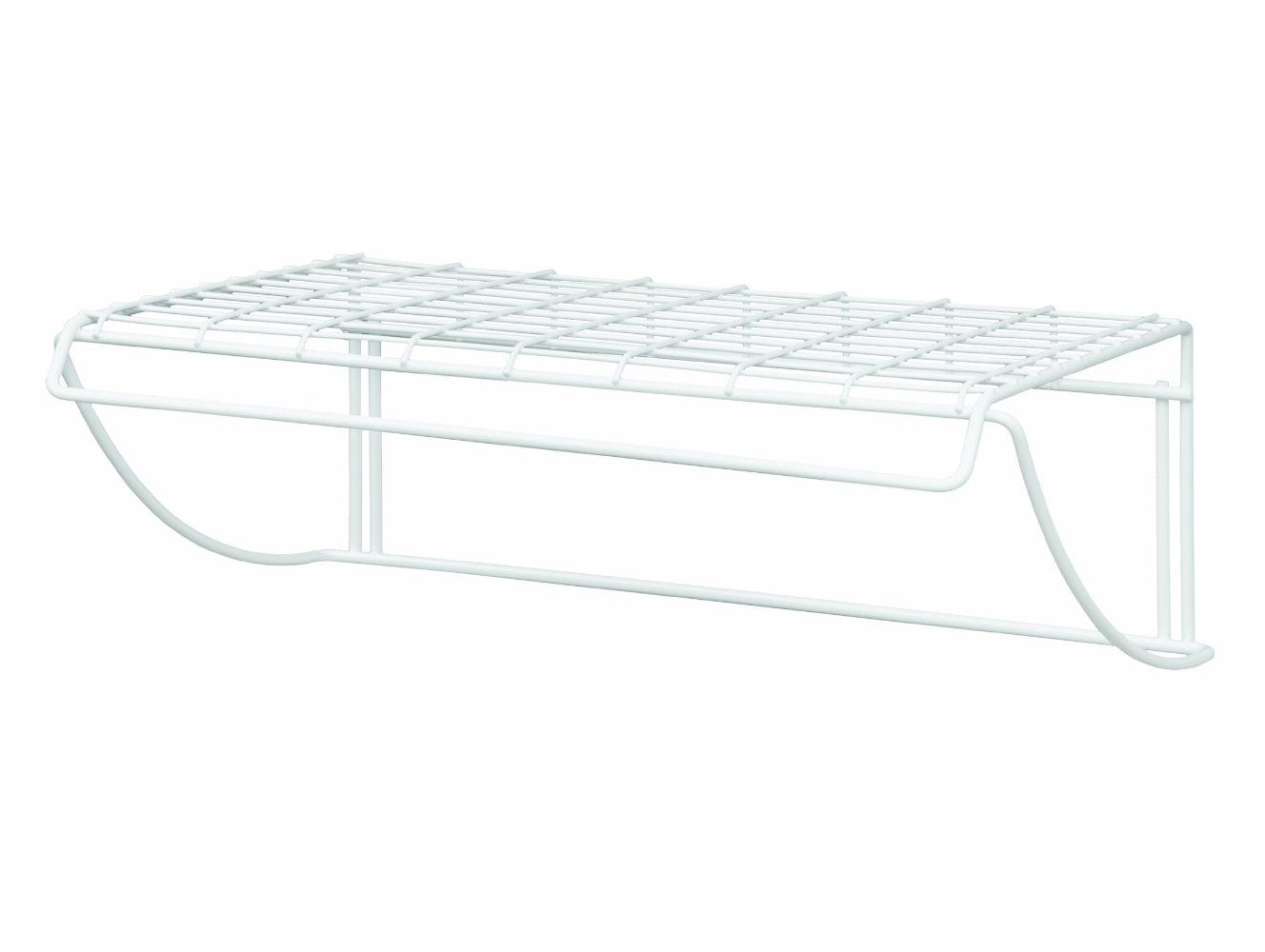 ClosetMaid 8278 laundry hanger shelf adds extra hanging space in laundry areas.