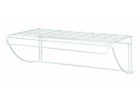 ClosetMaid 8278 laundry hanger shelf adds extra hanging space in laundry areas.