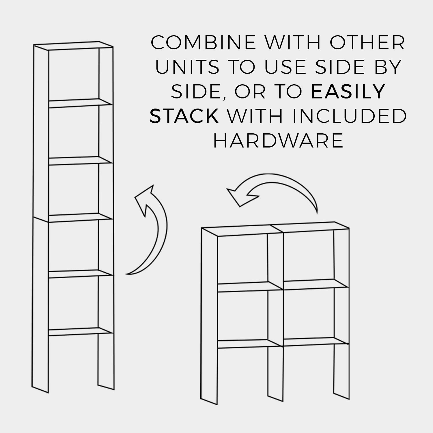 ClosetMaid 8953 organizes decor, media, and office supplies efficiently