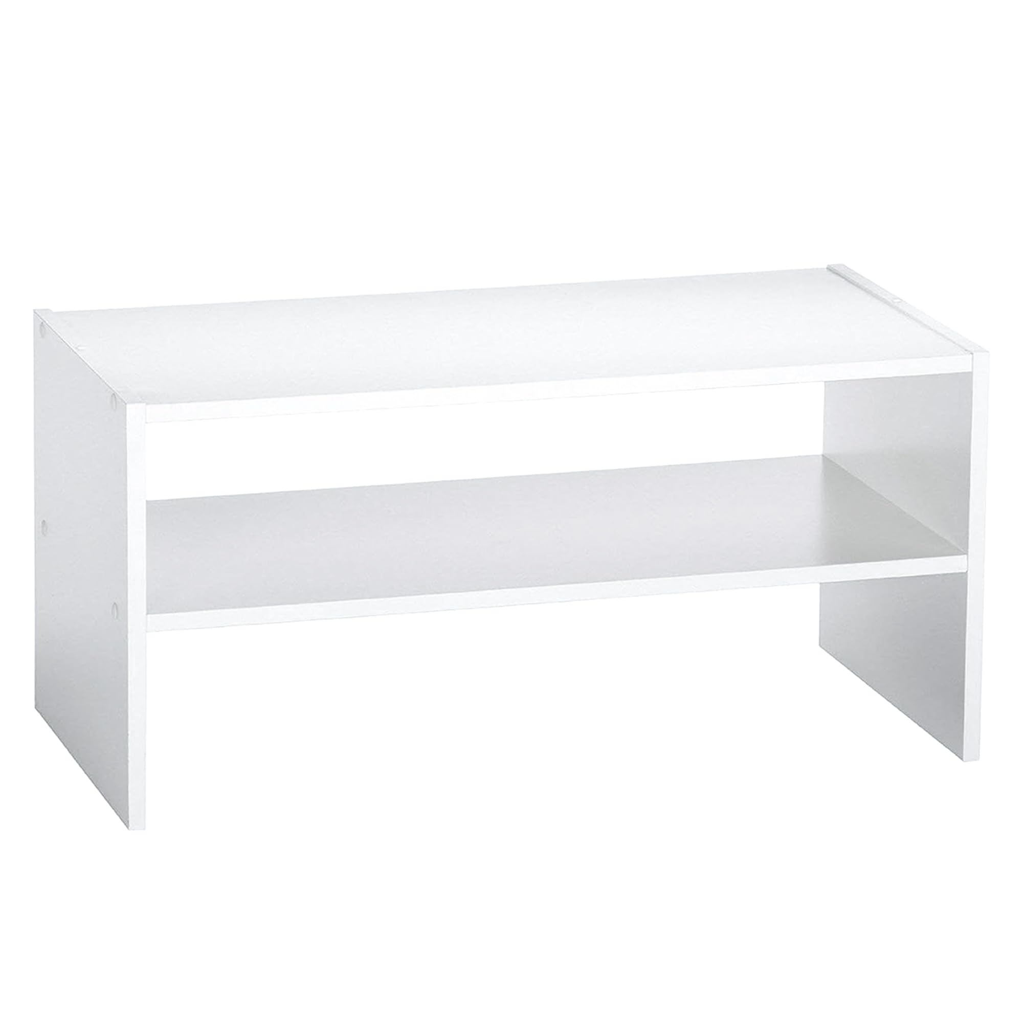 ClosetMaid 8993 alder finish stackable shelf for modular closet organization