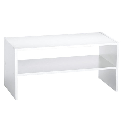 ClosetMaid 8993 alder finish stackable shelf for modular closet organization
