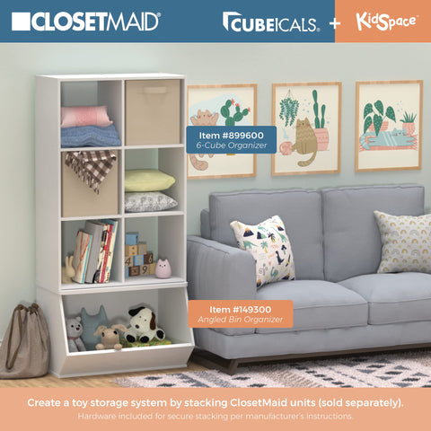 ClosetMaid Cubeicals Living Room Organization keeps spaces tidy and accessible