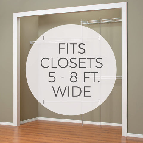 ClosetMaid fixed mount kit includes everything needed to install