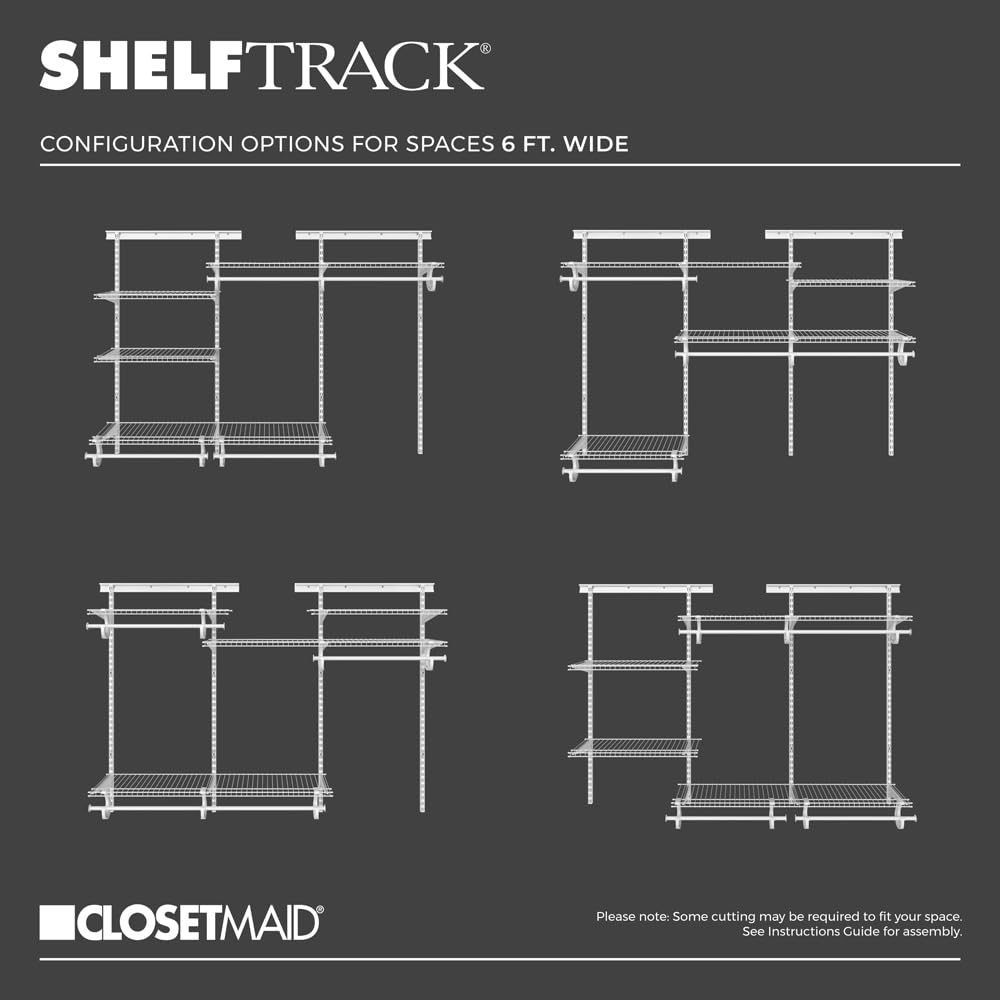 ClosetMaid vinyl-coated wire shelves resist rust and chipping over time.